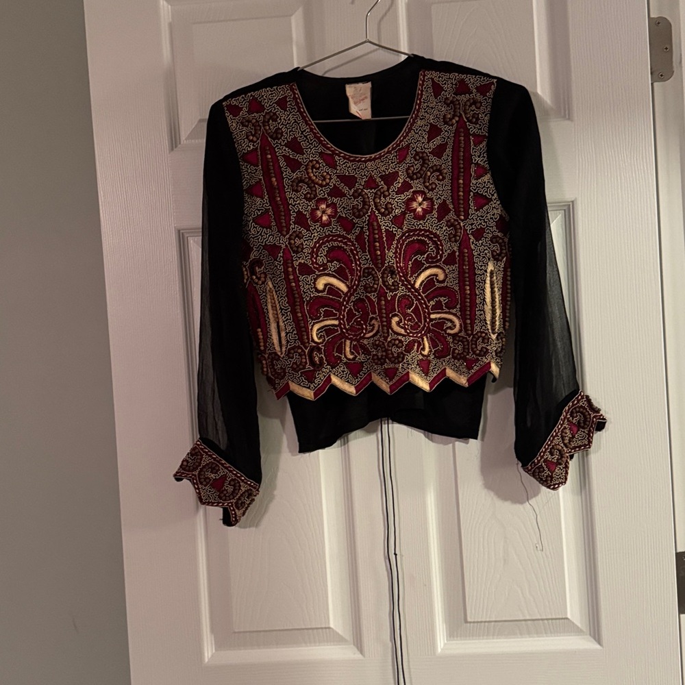 Chiffon top with beads
